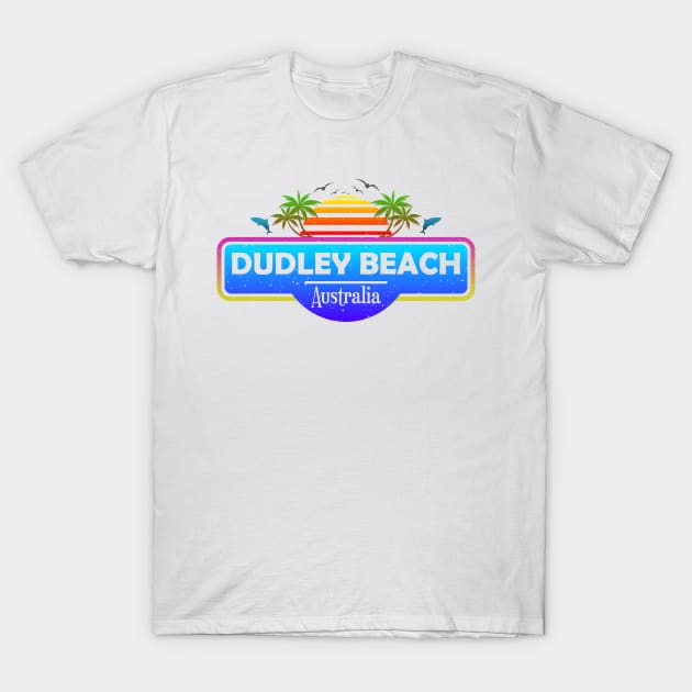 Dudley Beach Australia, Newcastle, NSW, Tropical Palm Trees Sunset – Summer T-Shirt by Jahmar Anderson